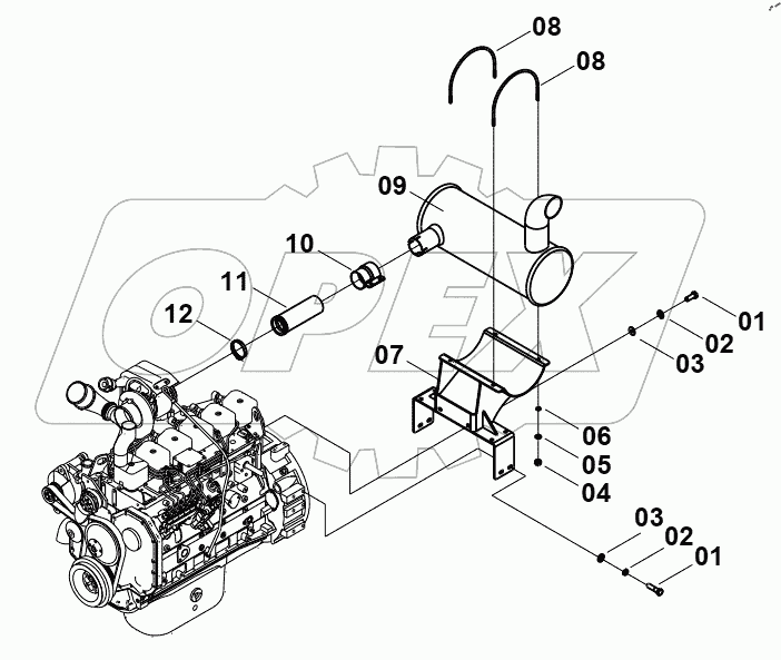  00E0537(F) MUFFLER MOUNTING