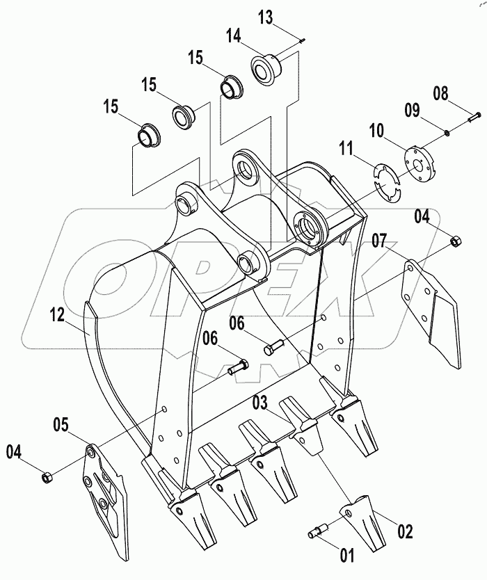  43C0855 000 BUCKET AS