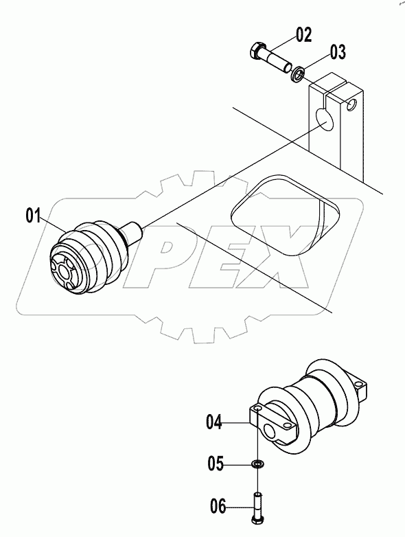  33E0082(C) LOWER ROLLER