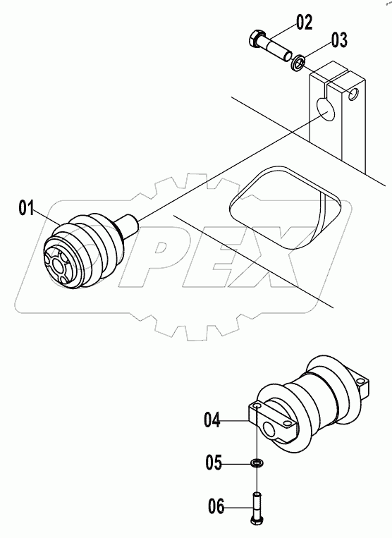  33E0091(C) LOWER ROLLER