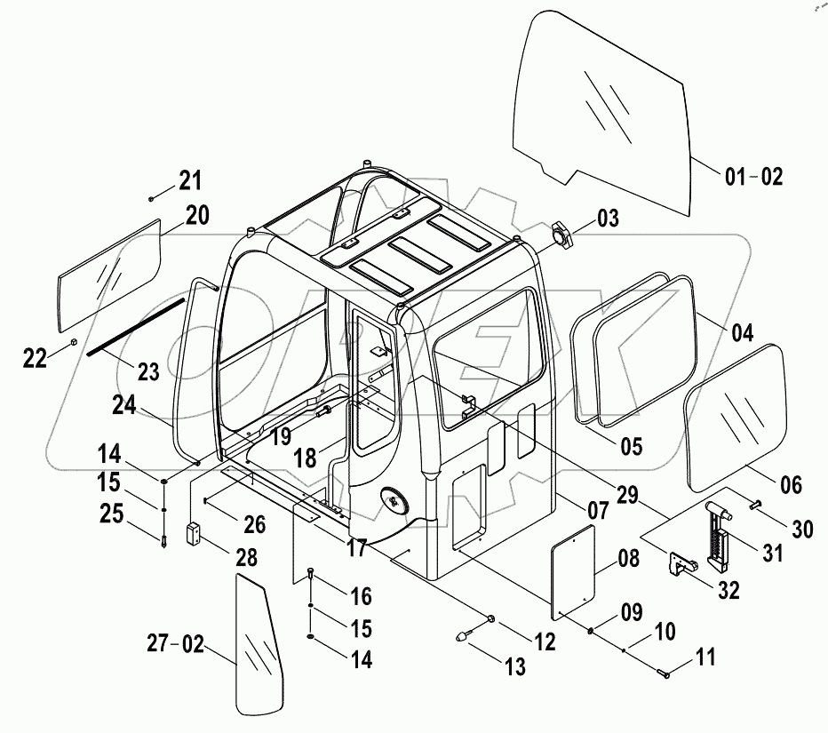  47C1153(A) CABIN ASSY