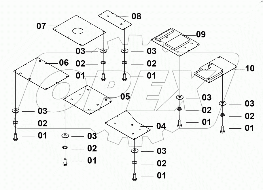  44E0299(G) ENGINE HOOD AS