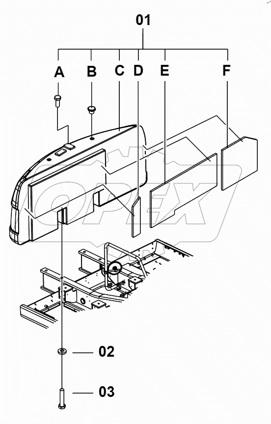  44E0299(H) COUNTERWEIGHT SUPPORT