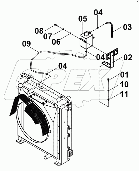  00E0537(L) RESERVE TANK SUPPORT