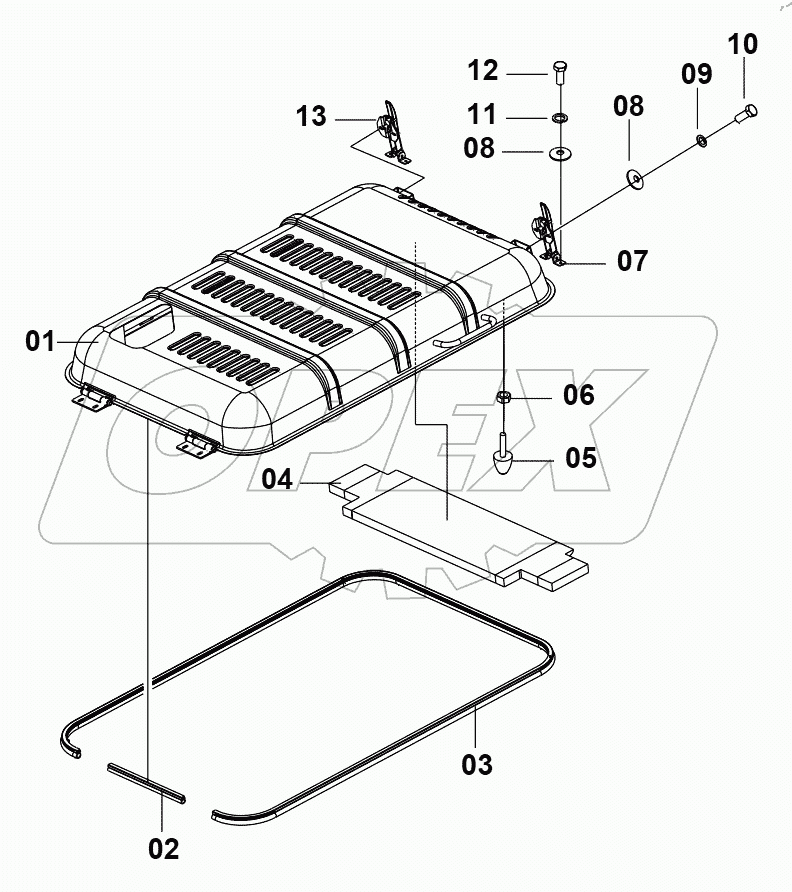  48C0848 002 ENGINE HOOD