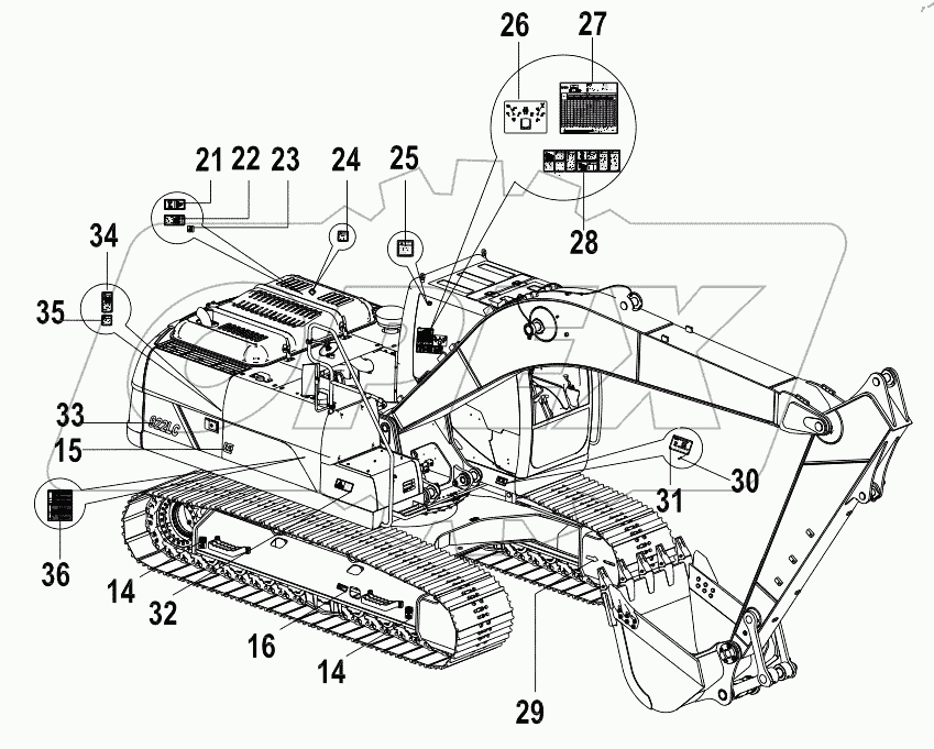  45E0906 002 DECAL GROUP