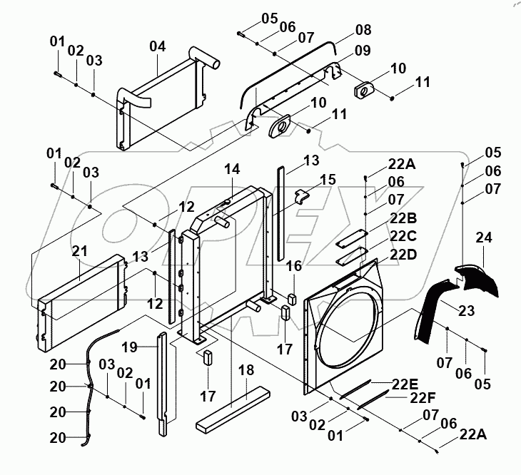  20C0576 007 RADIATOR GP