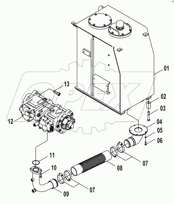  15E0494(A) OIL INPUT PIPING