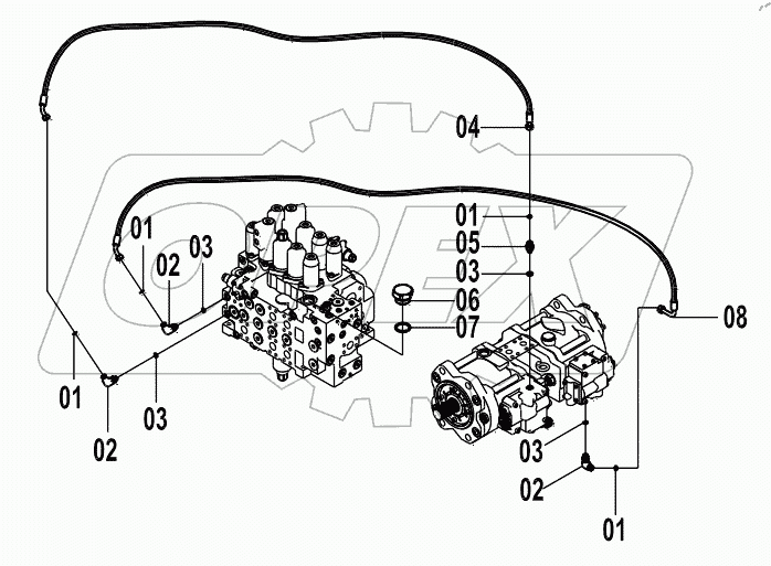  15E0494(D) MAIN HYDRAULIC PIPING (2)