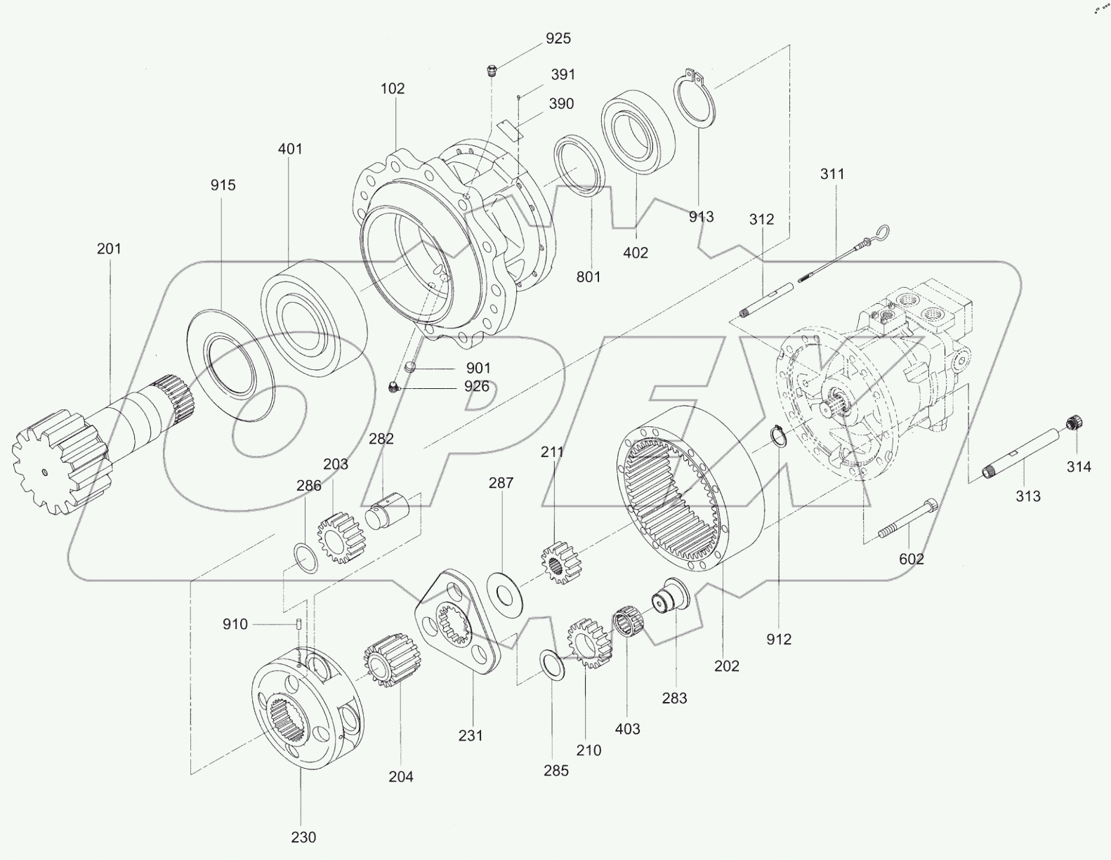  11C0587 002 SWING MOTOR & REDUCER