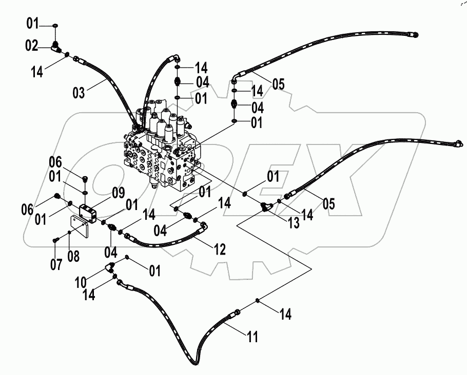  12E0115(J) PILOT HYDRAULIC SYSTEM (J)