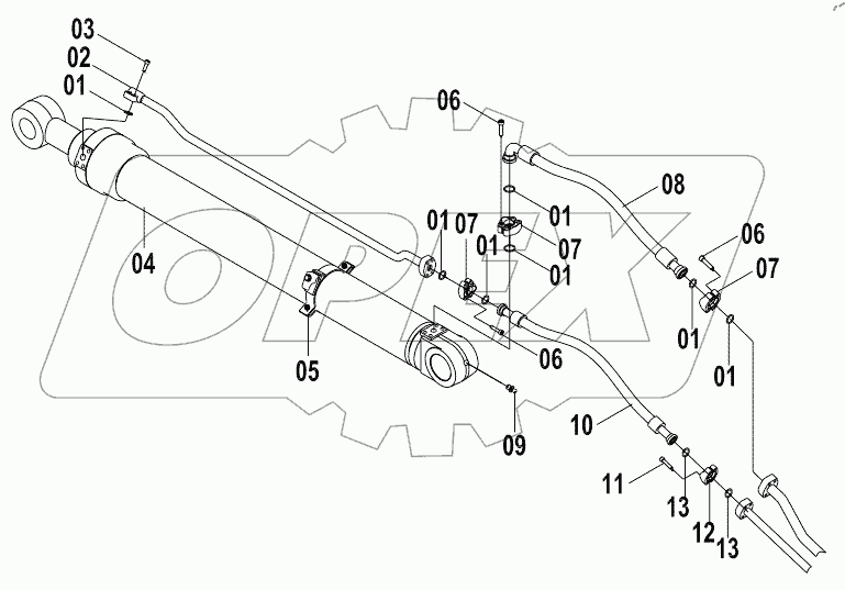  11E0486(B) ARM CYLINDER LINES AS