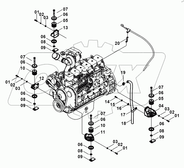  00E0537(B) SHOCK ABSORBER MOUNTING