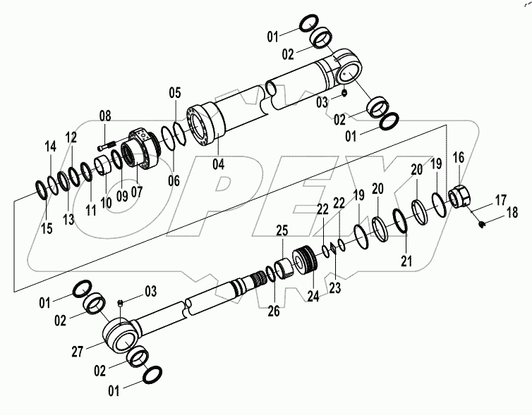  10C0260 001 BOOM CYLINDER AS-LH