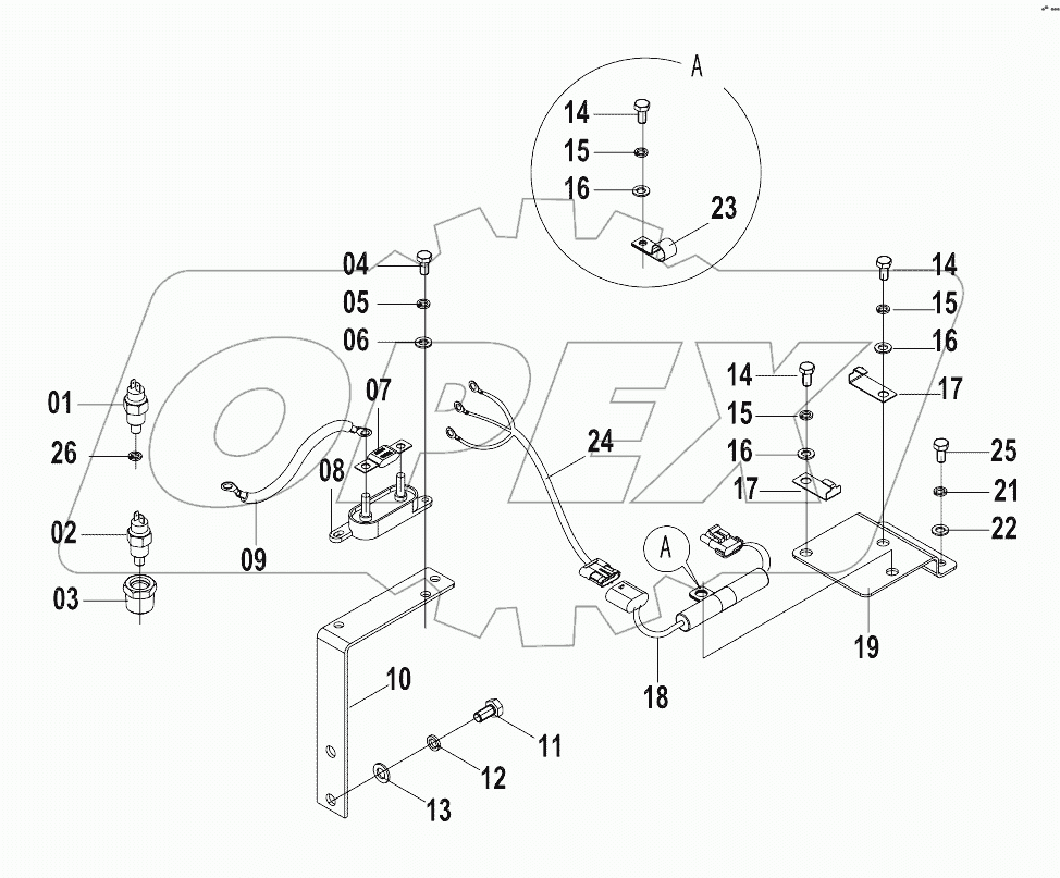 46C3922 ENGINE WIRING AS (A)