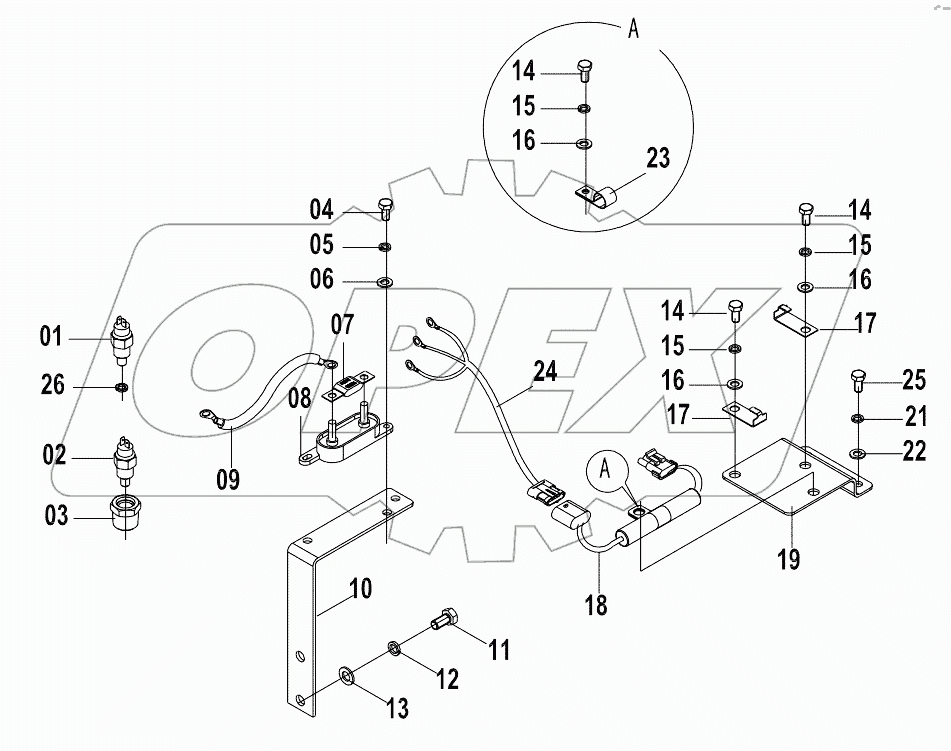 46C5642 ENGINE WIRING AS (A)
