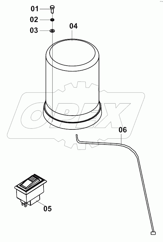 46C3649 001 ROTATING BEACON WIRING AS