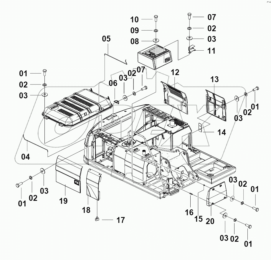 44E0350 ENGINE HOOD AS (A)
