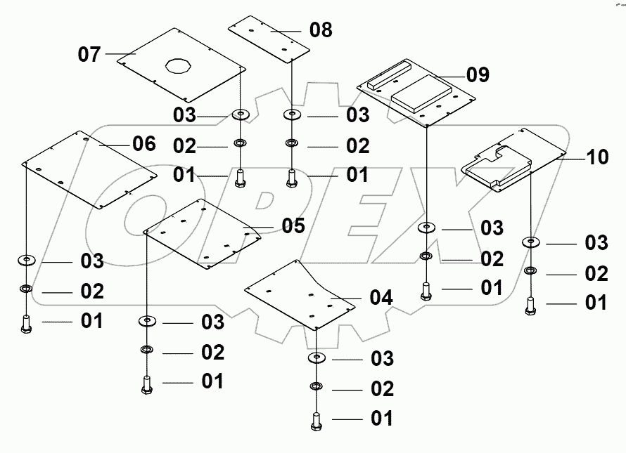 44E0350 ENGINE HOOD AS (G)