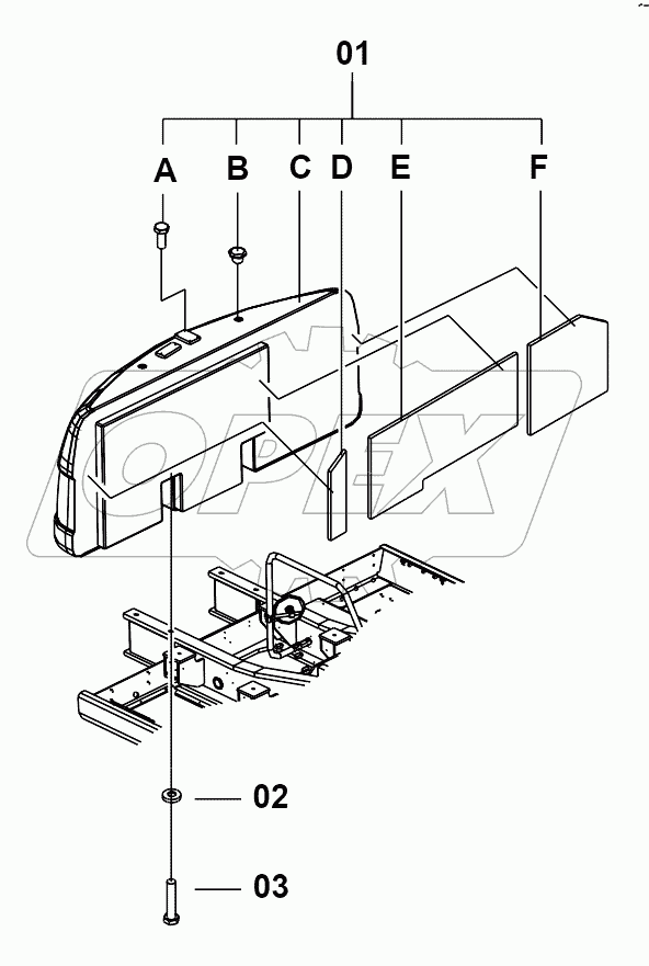 44E0350 (I) COUNTERWEIGHT SUPPORT