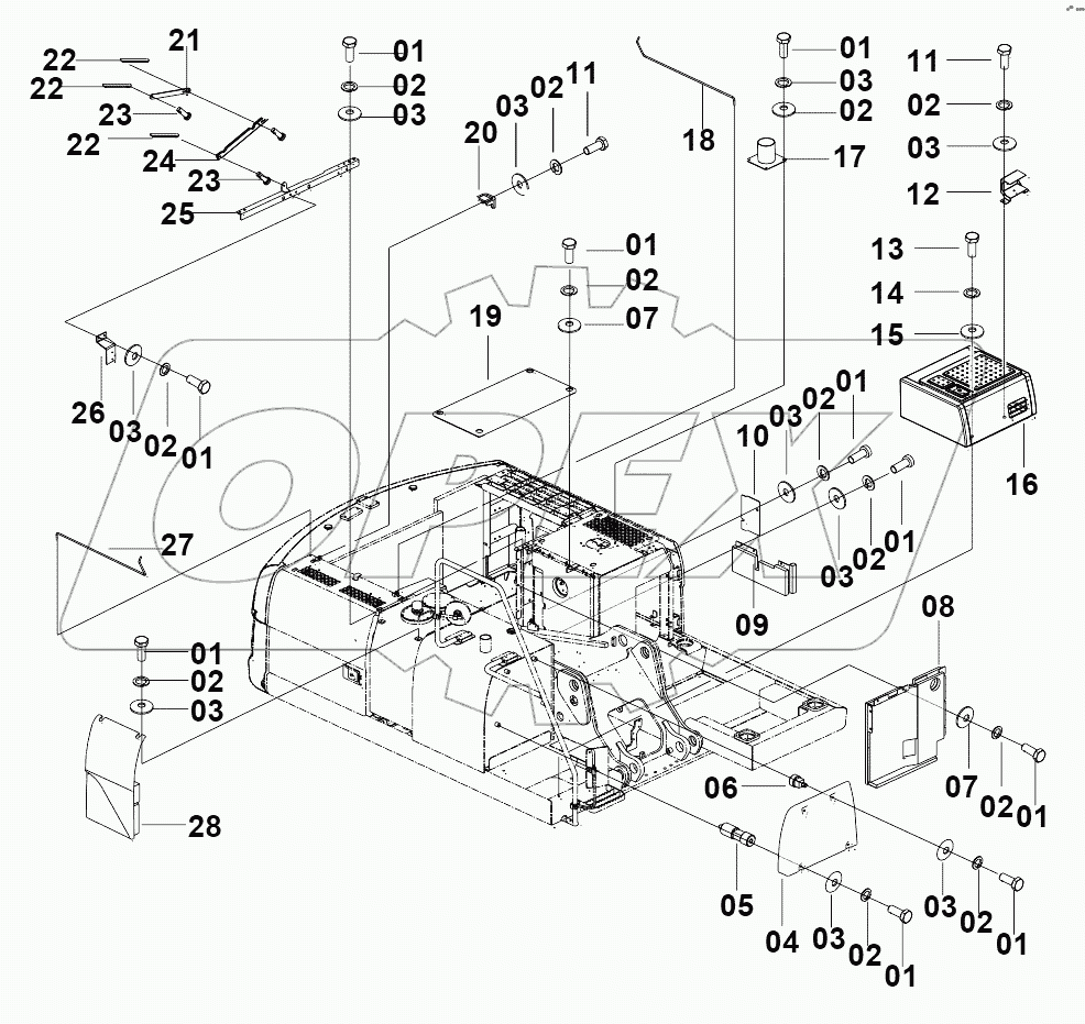 44E0468 ENGINE HOOD AS (A)