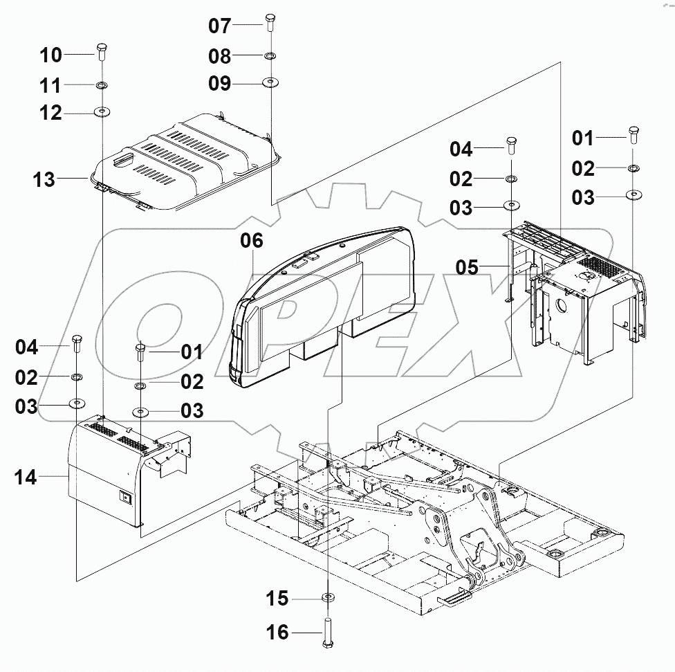 44E0468 ENGINE HOOD AS (B)