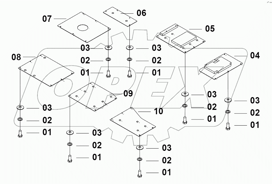 44E0468 ENGINE HOOD AS (C)