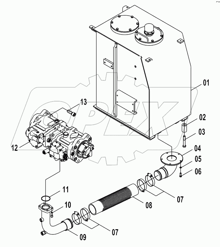 15E0513(A) OIL INPUT PIPING