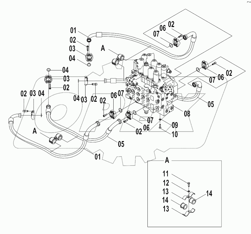 15E0513(E) MAIN HYDRAULIC PIPING (3)