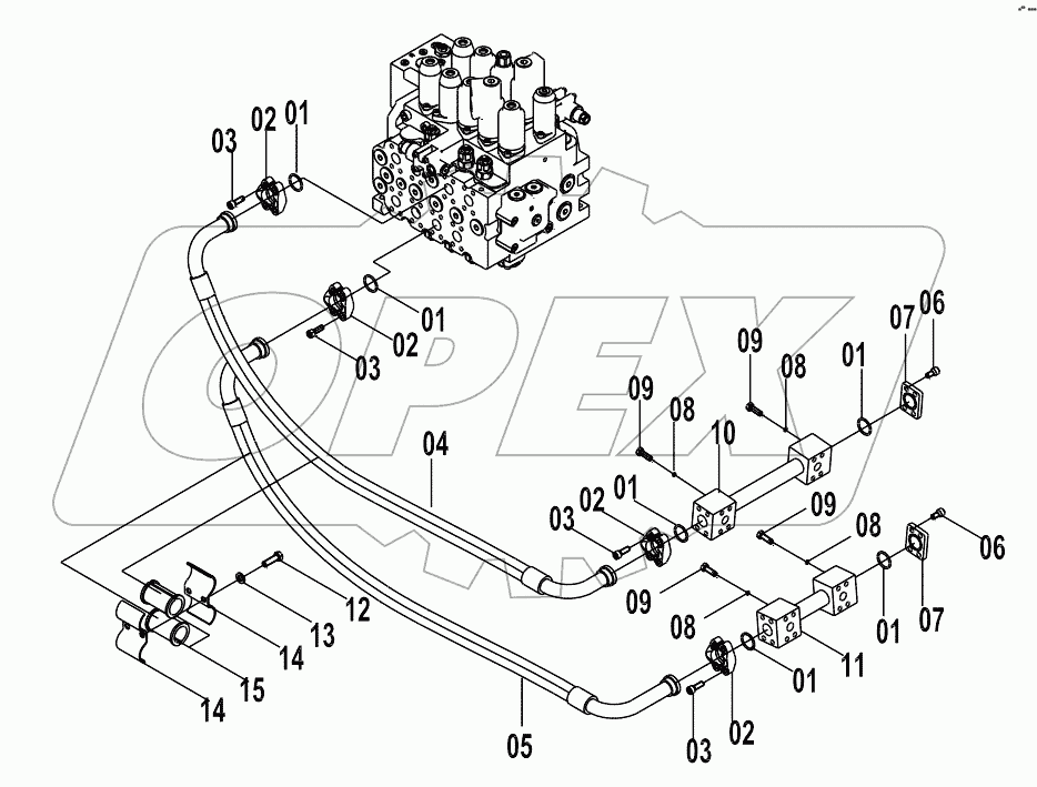 15E0513(F) MAIN HYDRAULIC PIPING (4)
