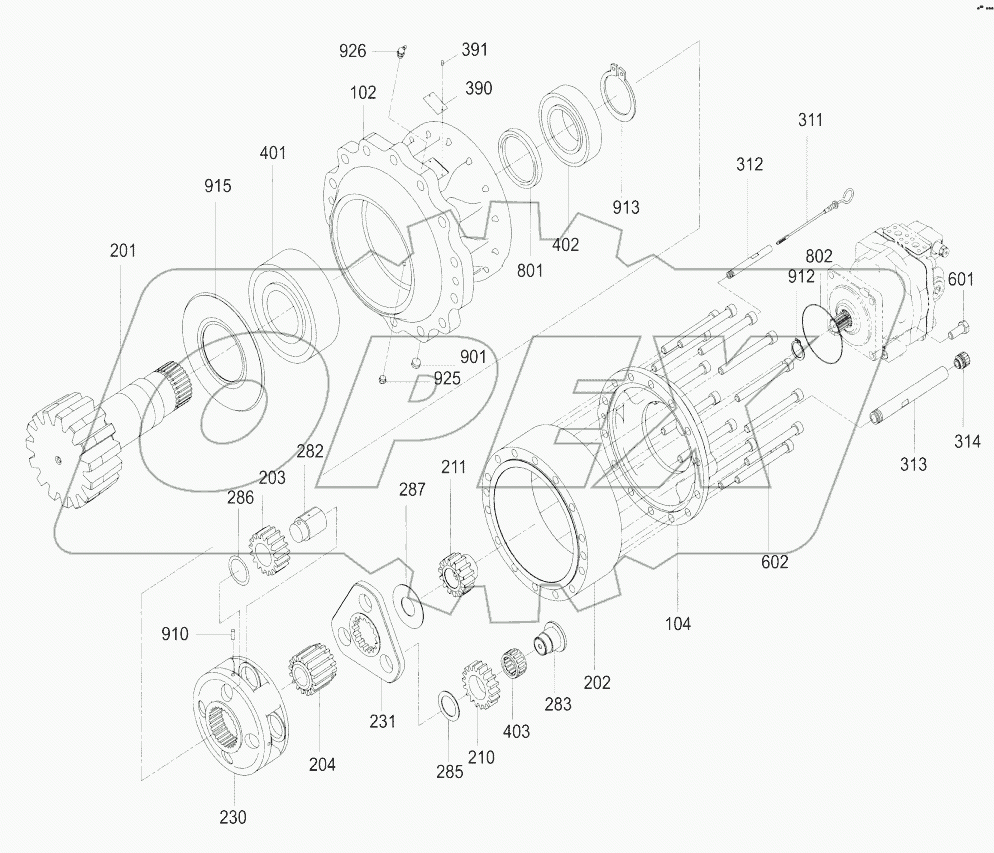 42C0142 001 REDUCTION GEAR