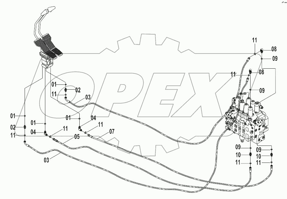 12E0124 PILOT HYDRAULIC SYSTEM (F)