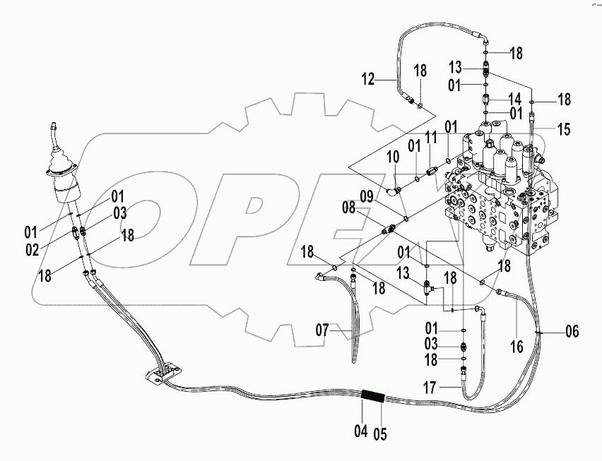 12E0201 PILOT HYDRAULIC SYSTEM (E)