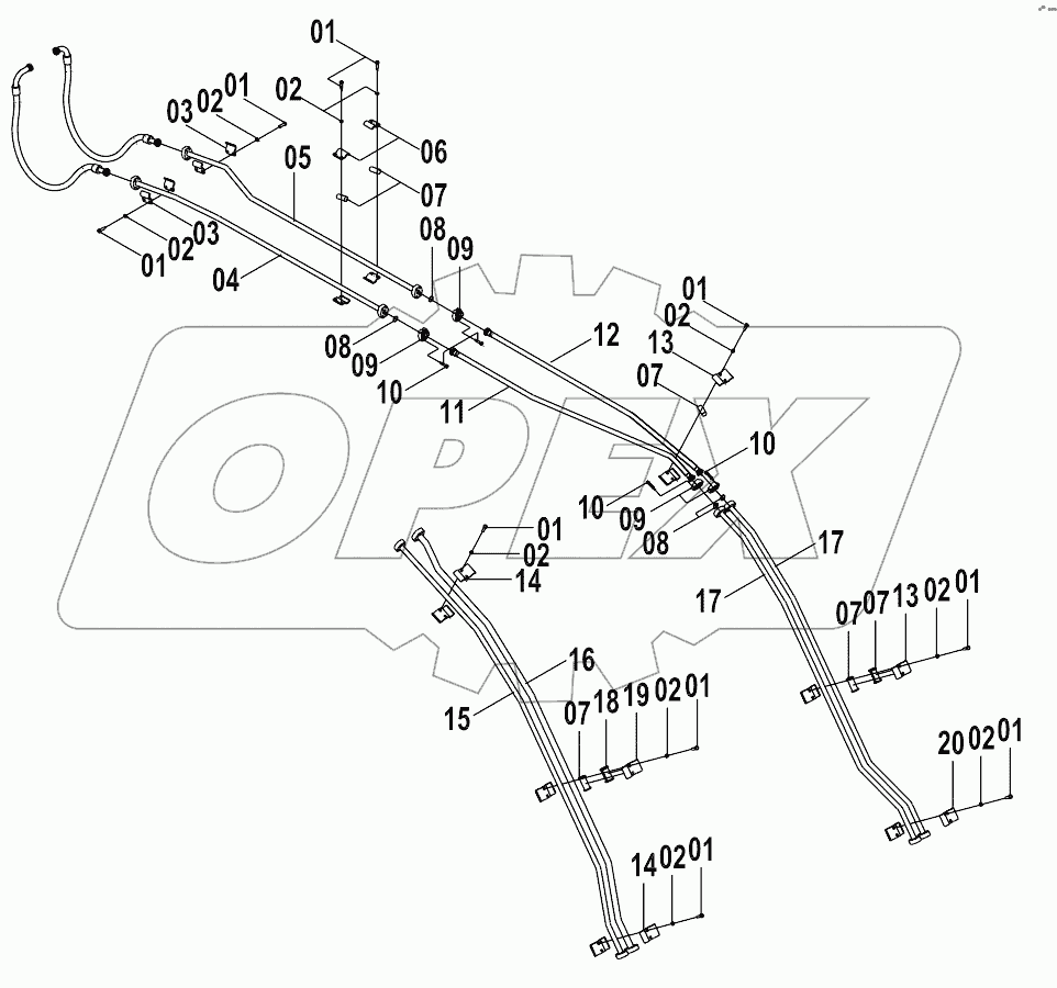 11E0498 WORK IMPLEMENT LINES AS (D)