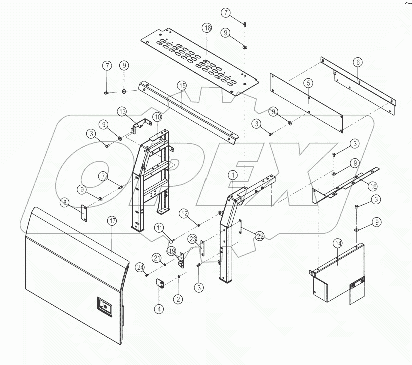 48C3403-000-00 ENGINE HOOD AS