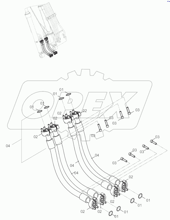 11Y0043-003-00 WORK IMPLEMENT LINES AS