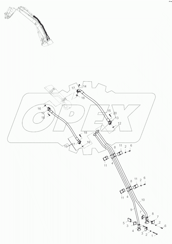 11Y0043-003-03 WORK IMPLEMENT LINES AS