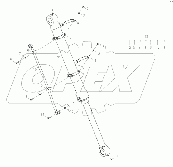11Y0043-003-06 WORK IMPLEMENT LINES AS