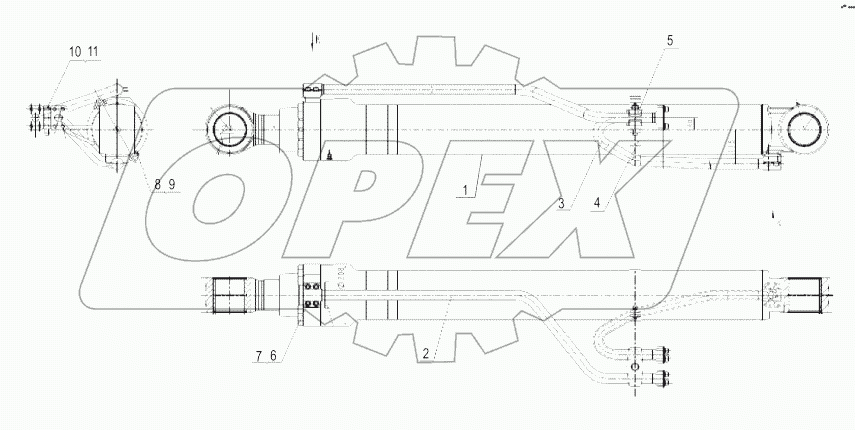 10C3142-000-00 BOOM CYLINDER AS-LH