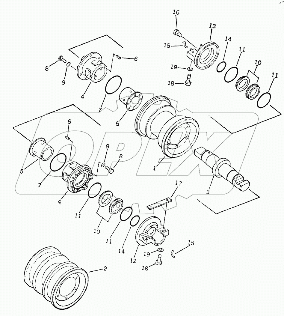  33E0077 TRACK ROLLER (SWAMP)