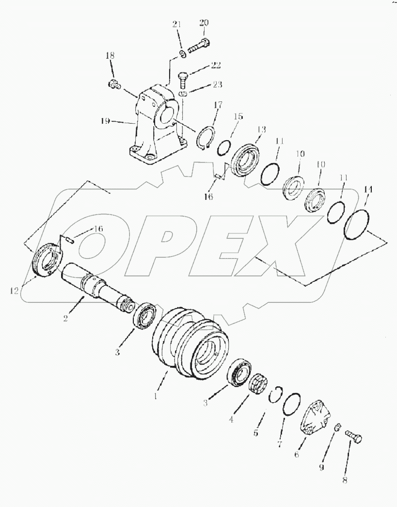 33E0077 CARRIER ROLLER (SWAMP)