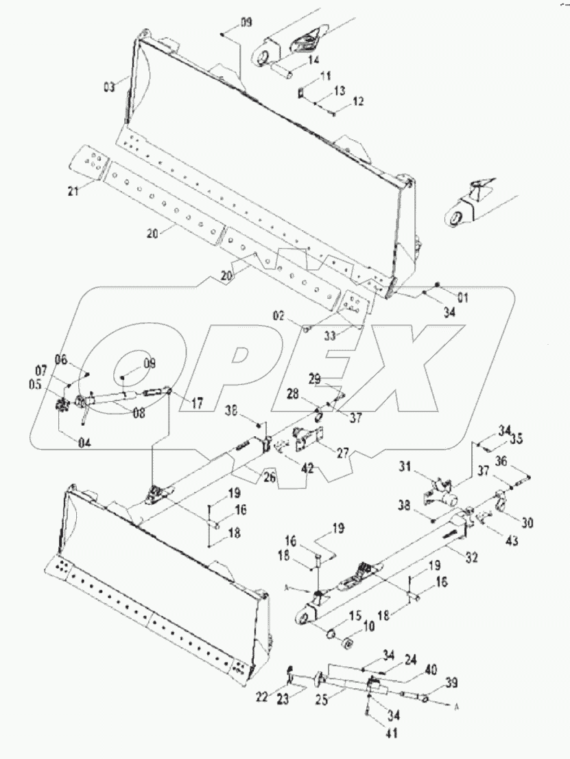 32E1540 STRAIGHT TILT BLADE