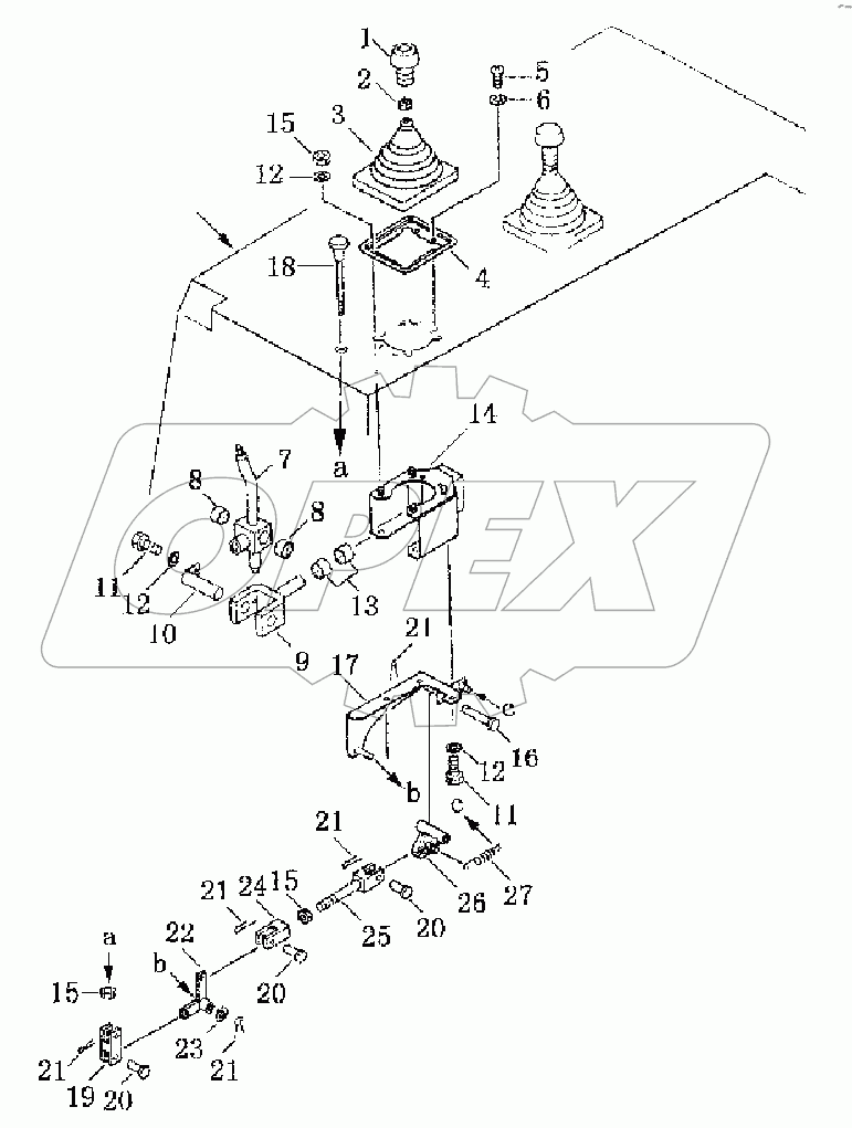 32E0780 BLADE CONTROL LEVER (STRAIGHT BLADE)