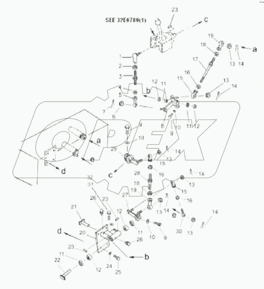 32E0780 BLADE CONTROL LEVER (STRAIGHT BLADE)
