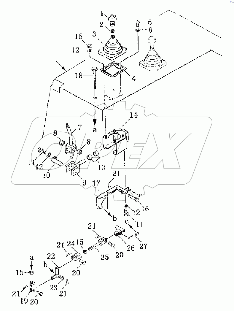32E1165 ANGLE BLADE CONTROL LEVER