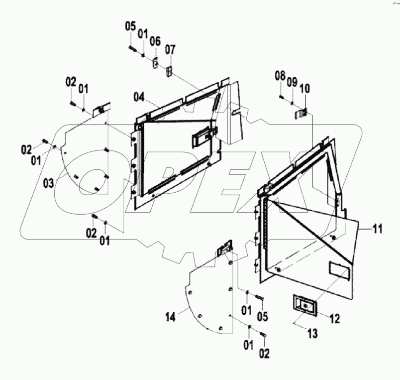 48C0845 001, 48C0846 001 SIDE HOOD