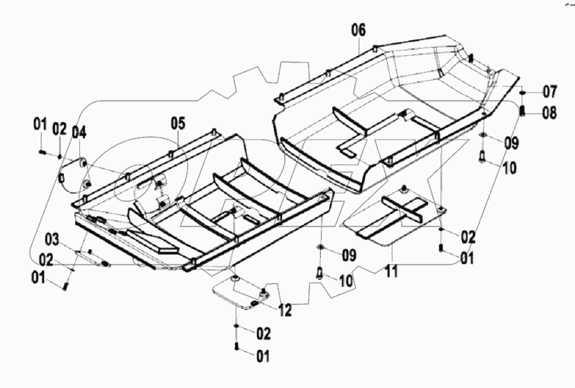 42E0019 BOTTOM GUARD AS (SWAMP)