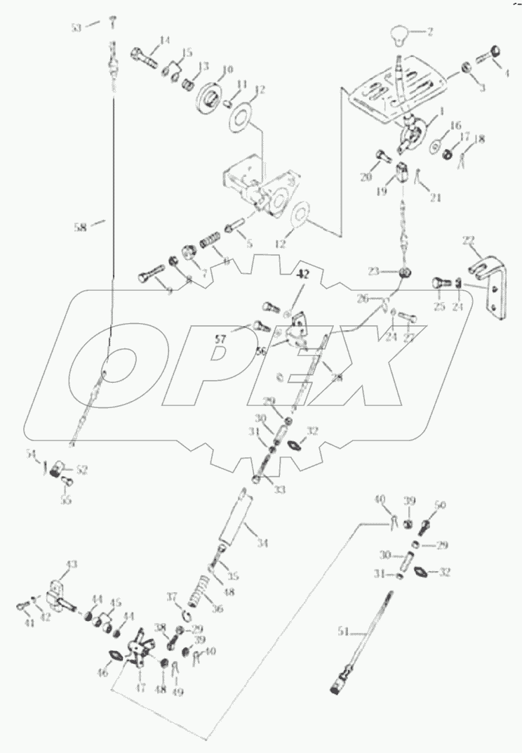 00E0797 THROTTLE CONTROL LEVER