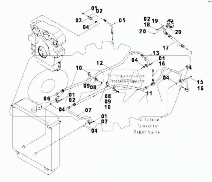 15E0514 TORQUE CONVERTER AND GEARBOX LINES