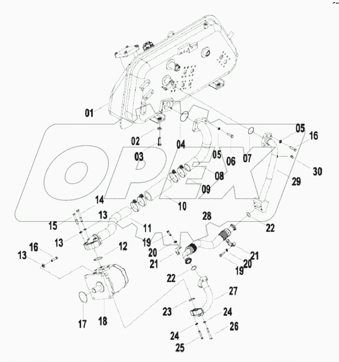 00C1164 PUMP LINES (WITH RIPPER CONTROL)